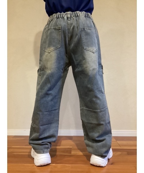 Bling Leads(ブリングリーズ)の「【Blss】【Bling Leads】ユーズド加工デニムカーゴパンツ(デニムパンツ・メンズ・ブルー/ブラック・FREE)」の6枚目の写真