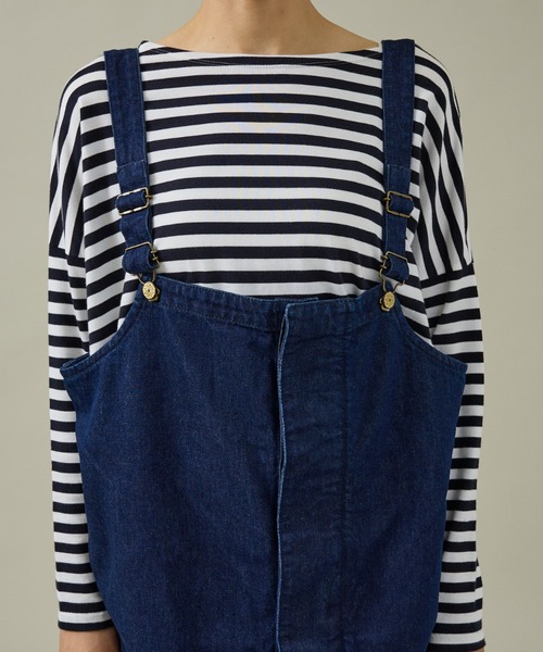 Rouge vif la cle(ルージュヴィフラクレ)の「【157×WOADBLUE】オーバーオールスカート/デニム/コットン【WEB限定】(デニムスカート・レディース・ブルー/ブラック・フリー)」の10枚目の写真