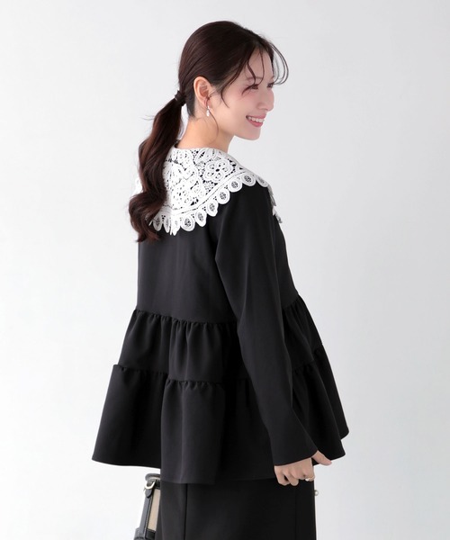 Fit more(フィットモア)の「バテンレース衿トップス(その他トップス・レディース・ホワイト/ピンク/ブラック・FREE)」の10枚目の写真