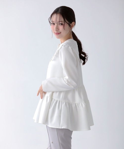 Fit more(フィットモア)の「バテンレース衿トップス(その他トップス・レディース・ホワイト/ピンク/ブラック・FREE)」の13枚目の写真