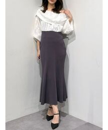 MERCURYDUO | ブラウスドッキングニットワンピース(ワンピース)