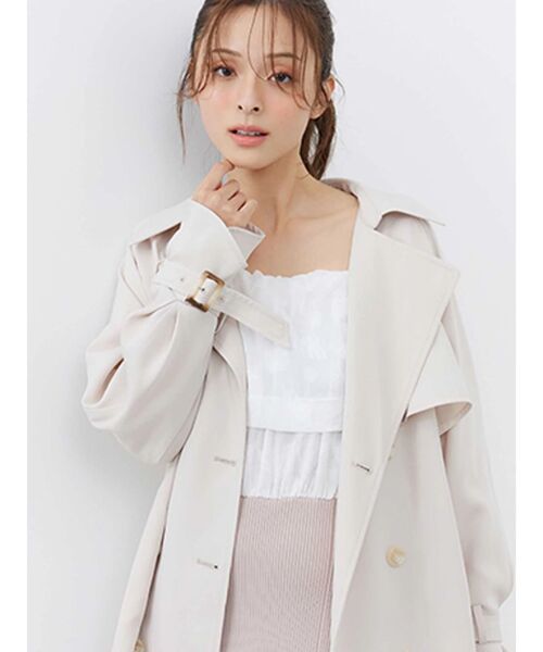 MERCURYDUO（マーキュリーデュオ）の「ブラウスドッキングニットワンピース（ワンピース・レディース・ミント/ピンク/チャコールグレー・MEDIUM/SMALL）」の9枚目の写真