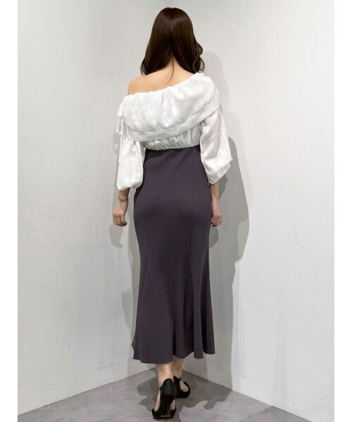 MERCURYDUO（マーキュリーデュオ）の「ブラウスドッキングニットワンピース（ワンピース・レディース・ミント/ピンク/チャコールグレー・MEDIUM/SMALL）」の12枚目の写真