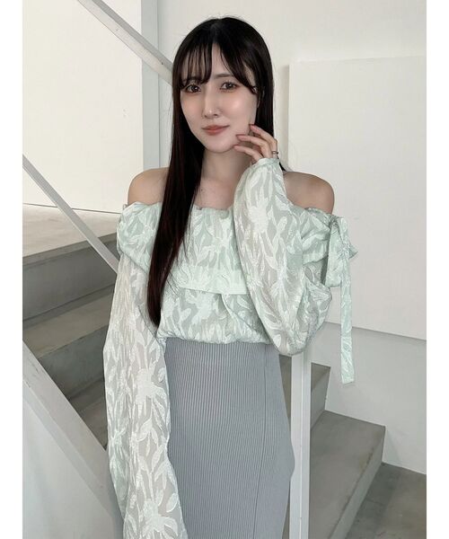 MERCURYDUO（マーキュリーデュオ）の「ブラウスドッキングニットワンピース（ワンピース・レディース・ミント/ピンク/チャコールグレー・MEDIUM/SMALL）」の20枚目の写真