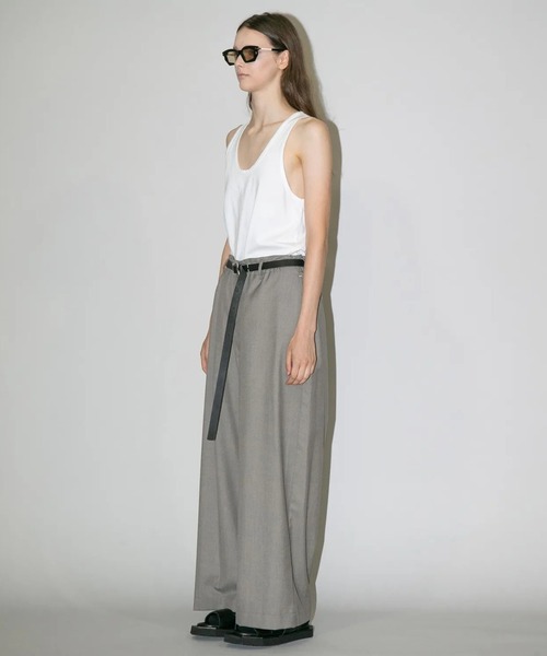 my beautiful landlet（マイビューティフルランドレット）の「【my beautiful landlet】WASHABLE WOOL WIDE SLACKS（スラックス・メンズ・ブラック/ベージュ/グレー・0/1/2）」の10枚目の写真