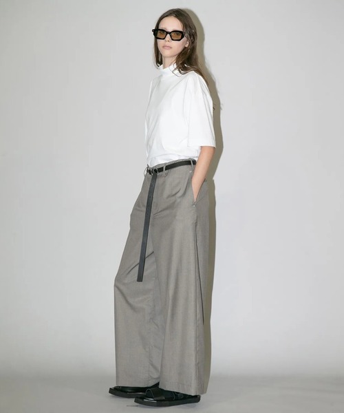 my beautiful landlet（マイビューティフルランドレット）の「【my beautiful landlet】WASHABLE WOOL WIDE SLACKS（スラックス・メンズ・ブラック/ベージュ/グレー・0/1/2）」の13枚目の写真