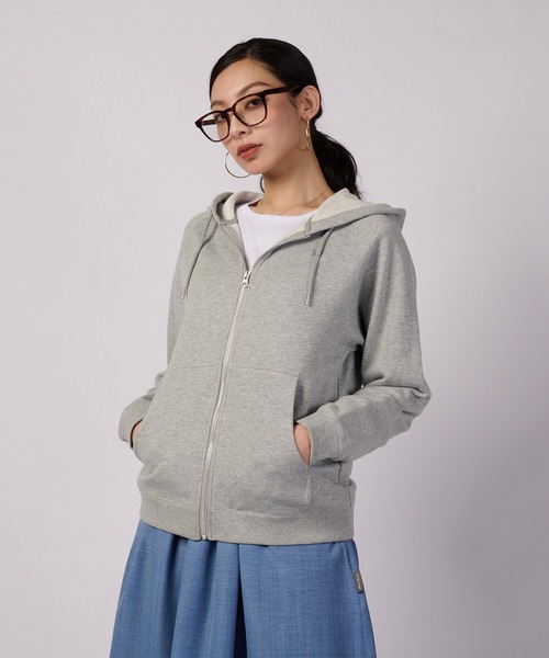 Eddie Bauer(エディーバウアー)の「フルジップ スウェット フーディ(パーカー・レディース・ライトブルー/杢グレー/ピンク・M/XL/L/S)」の2枚目の写真