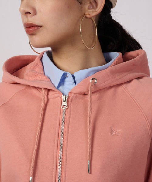 Eddie Bauer(エディーバウアー)の「フルジップ スウェット フーディ(パーカー・レディース・ライトブルー/杢グレー/ピンク・M/XL/L/S)」の13枚目の写真