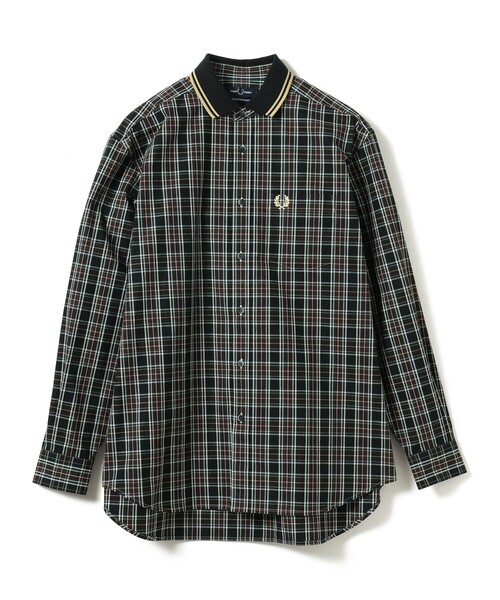 FRED PERRY（フレッドペリー）の「【別注】FRED PERRY / リブカラー シャツ（シャツ/ブラウス・メンズ・ブラック×ホワイト/ブラック×ゴールド・S/M/L/XL）」の5枚目の写真