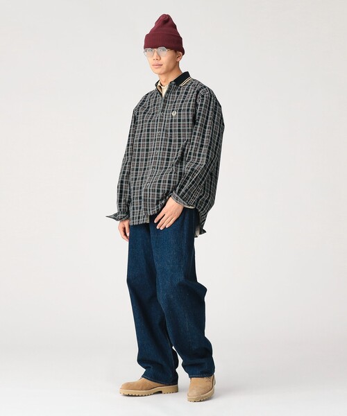 FRED PERRY（フレッドペリー）の「【別注】FRED PERRY / リブカラー シャツ（シャツ/ブラウス・メンズ・ブラック×ホワイト/ブラック×ゴールド・S/M/L/XL）」の13枚目の写真