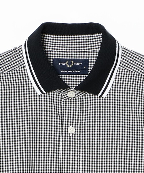 FRED PERRY（フレッドペリー）の「【別注】FRED PERRY / リブカラー シャツ（シャツ/ブラウス・メンズ・ブラック×ホワイト/ブラック×ゴールド・S/M/L/XL）」の17枚目の写真