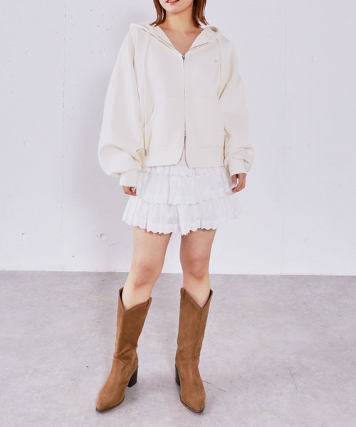 archives(アルシーヴ)の「Wzipダンボールパーカー(パーカー・レディース・グレー/アイボリー/オートミール・MEDIUM)」の22枚目の写真