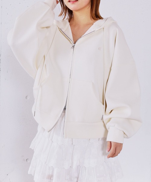 archives(アルシーヴ)の「Wzipダンボールパーカー(パーカー・レディース・グレー/アイボリー/オートミール・MEDIUM)」の18枚目の写真