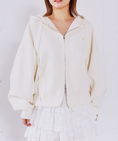 archives(アルシーヴ)の「Wzipダンボールパーカー(パーカー・レディース・グレー/アイボリー/オートミール・MEDIUM)」の16枚目の写真