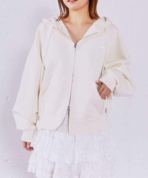 archives(アルシーヴ)の「Wzipダンボールパーカー(パーカー・レディース・グレー/アイボリー/オートミール・MEDIUM)」の17枚目の写真