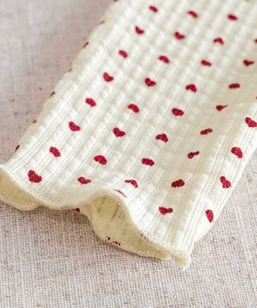 aimoha（アイモハ）の「【aimoha-KIDS-】キッズ　ハートドットリブニットトップス（Tシャツ/カットソー・キッズ・オフホワイト/ダークグレー・90/100/110/120/130）」の10枚目の写真