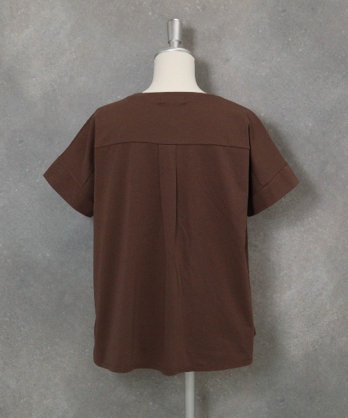STUDIO PICONE(スタジオピッコーネ)の「ビーズ刺繍UV冷感プルオーバー(Tシャツ/カットソー・レディース・ホワイト/ライトグリーン/ブラウン/ブラック・M/LL/L)」の7枚目の写真
