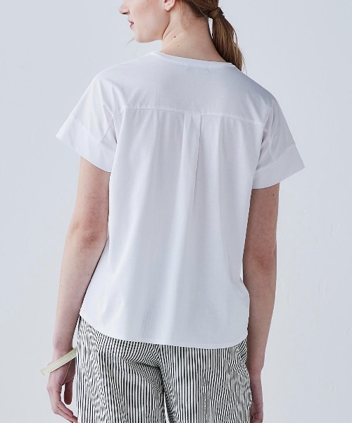 STUDIO PICONE(スタジオピッコーネ)の「ビーズ刺繍UV冷感プルオーバー(Tシャツ/カットソー・レディース・ホワイト/ライトグリーン/ブラウン/ブラック・M/LL/L)」の14枚目の写真