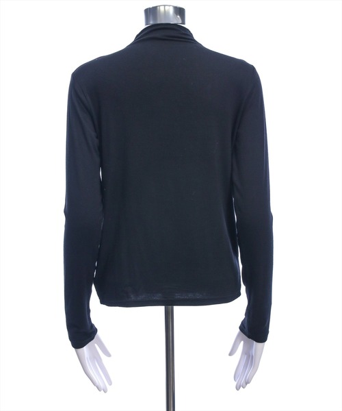 clear（クリア）の「ハイネックベーシックカットソー[カジュアル 着回し抜群 大人]≪新作≫（Tシャツ/カットソー・レディース・ブラック/オフホワイト・F）」の13枚目の写真