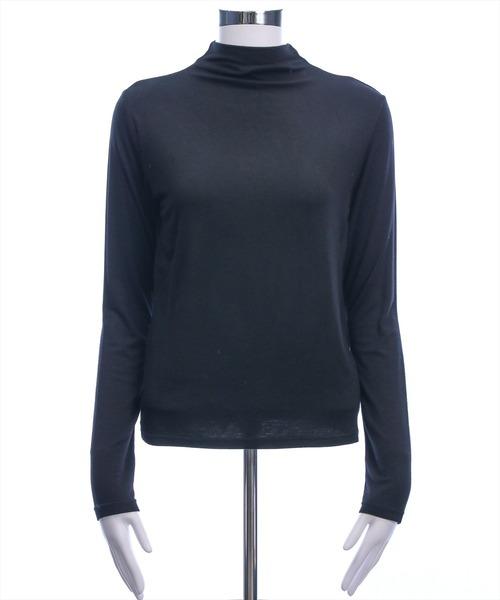 clear（クリア）の「ハイネックベーシックカットソー[カジュアル 着回し抜群 大人]≪新作≫（Tシャツ/カットソー・レディース・ブラック/オフホワイト・F）」の16枚目の写真