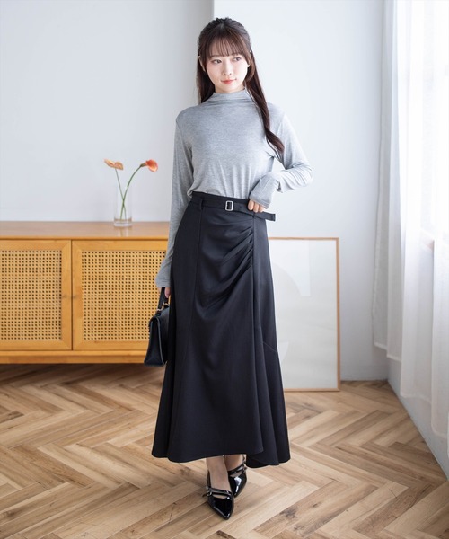 clear(クリア)の「ハイネックベーシックカットソー(Tシャツ/カットソー・レディース・ブラック/オフホワイト・F)」の20枚目の写真
