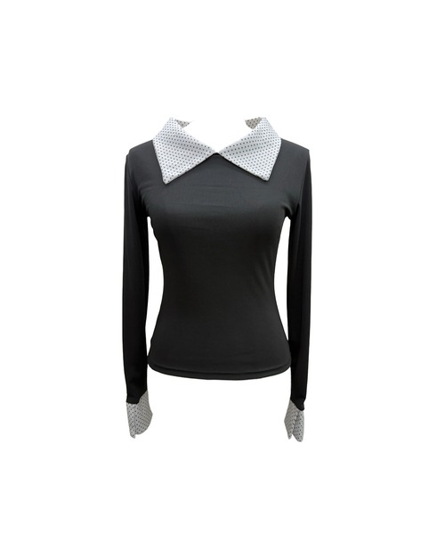 CeLess(セレス)の「Layered Dot Polo / レイヤードドットポロ(ポロシャツ・レディース・ブラック・FREE)」の12枚目の写真