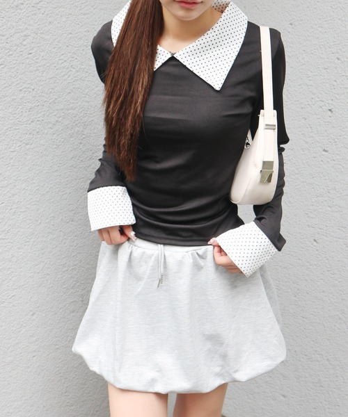 CeLess(セレス)の「Layered Dot Polo / レイヤードドットポロ(ポロシャツ・レディース・ブラック・FREE)」の11枚目の写真