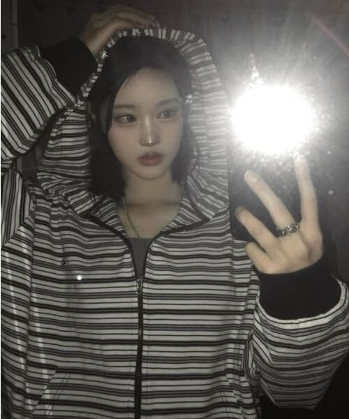 HAVISM(ヘビズム)の「WP STRIPE THIN ZIP UP HOOD(NAVY)(パーカー・レディース・その他・ONE SIZE)」の17枚目の写真