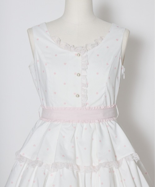 mellfy memory(メルフィーメモリー)の「Sweet secret heart dot onepiece(ワンピース・レディース・ピンク/ホワイト・M/S)」の16枚目の写真