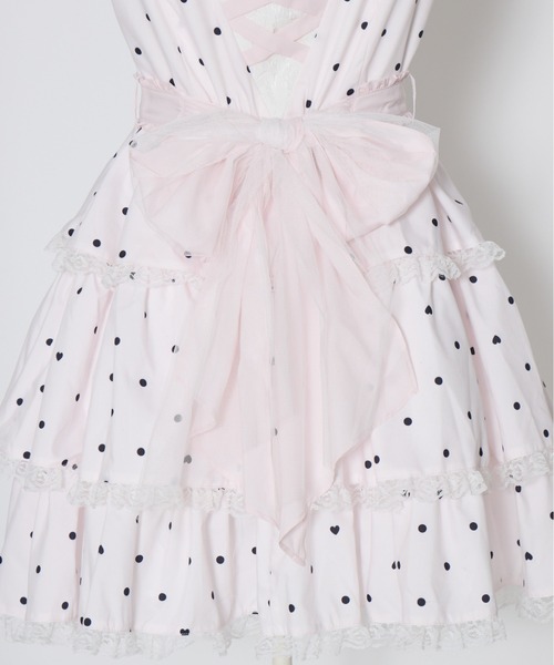 mellfy memory(メルフィーメモリー)の「Sweet secret heart dot onepiece(ワンピース・レディース・ピンク/ホワイト・M/S)」の10枚目の写真