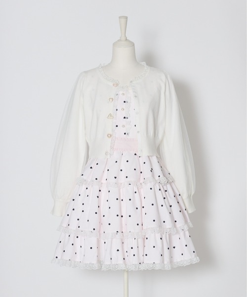 mellfy memory(メルフィーメモリー)の「Sweet secret heart dot onepiece(ワンピース・レディース・ピンク/ホワイト・M/S)」の21枚目の写真