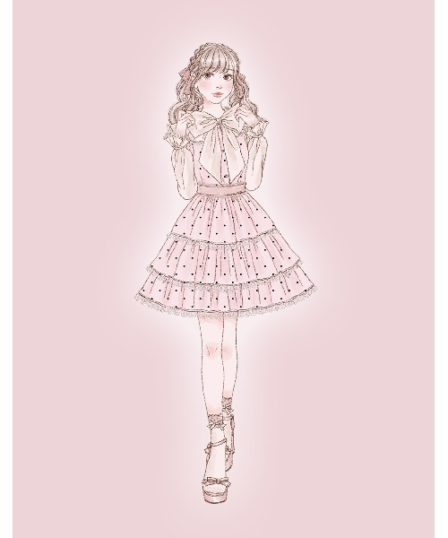 メルフィーメモリーSweet secret heart dot onepiece Sweet secret heart dot onepiece（ワンピース）｜mellfy memory