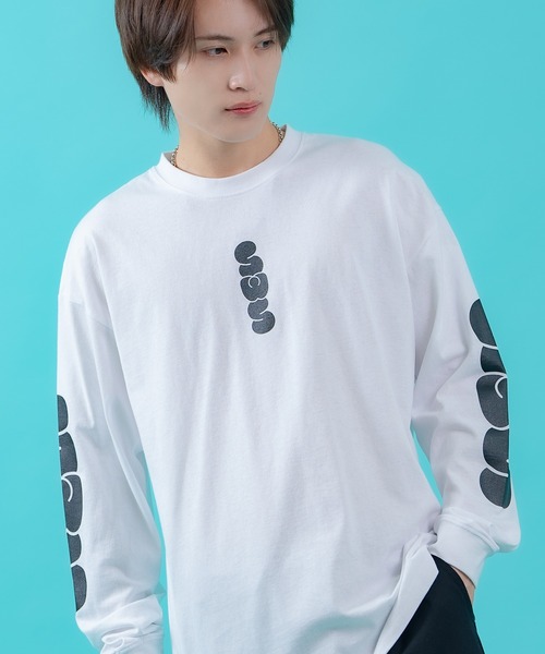 SIDEWAY STANCE(サイドウェイスタンス)の「【SIDEWAY STANCE】アームプリント 長袖 Tシャツ(Tシャツ/カットソー・メンズ・ブラック/ホワイト系/ホワイト系1/ホワイト/ライトグレー/ライトグレー系/ブラック系1/ブラック系/ブルー系1・SMALL/MEDIUM/LARGE/X-LARGE)」の4枚目の写真