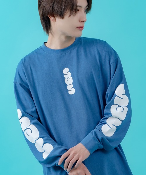 SIDEWAY STANCE(サイドウェイスタンス)の「【SIDEWAY STANCE】アームプリント 長袖 Tシャツ(Tシャツ/カットソー・メンズ・ブラック/ホワイト系/ホワイト系1/ホワイト/ライトグレー/ライトグレー系/ブラック系1/ブラック系/ブルー系1・SMALL/MEDIUM/LARGE/X-LARGE)」の9枚目の写真