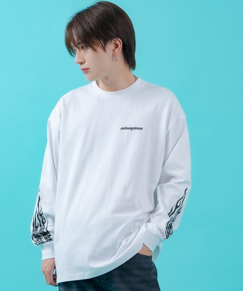 SIDEWAY STANCE(サイドウェイスタンス)の「【SIDEWAY STANCE】アームプリント 長袖 Tシャツ(Tシャツ/カットソー・メンズ・ブラック/ホワイト系/ホワイト系1/ホワイト/ライトグレー/ライトグレー系/ブラック系1/ブラック系/ブルー系1・SMALL/MEDIUM/LARGE/X-LARGE)」の10枚目の写真