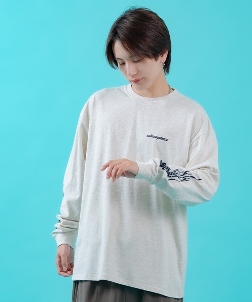 SIDEWAY STANCE(サイドウェイスタンス)の「【SIDEWAY STANCE】アームプリント 長袖 Tシャツ(Tシャツ/カットソー・メンズ・ブラック/ホワイト系/ホワイト系1/ホワイト/ライトグレー/ライトグレー系/ブラック系1/ブラック系/ブルー系1・SMALL/MEDIUM/LARGE/X-LARGE)」の16枚目の写真