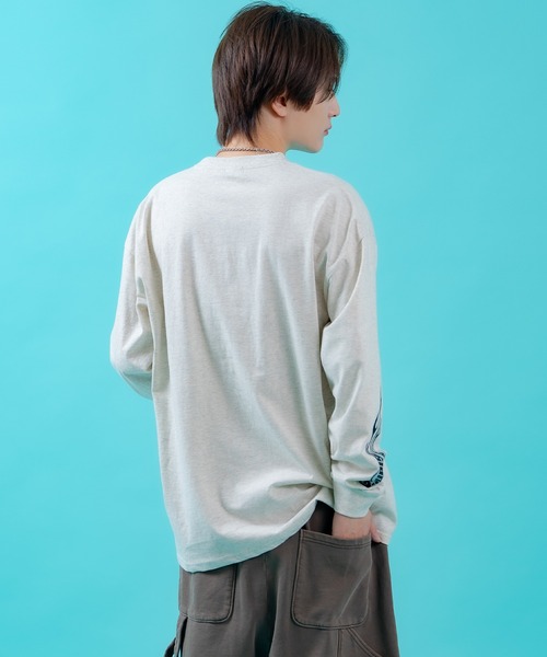 SIDEWAY STANCE(サイドウェイスタンス)の「【SIDEWAY STANCE】アームプリント 長袖 Tシャツ(Tシャツ/カットソー・メンズ・ブラック/ホワイト系/ホワイト系1/ホワイト/ライトグレー/ライトグレー系/ブラック系1/ブラック系/ブルー系1・SMALL/MEDIUM/LARGE/X-LARGE)」の18枚目の写真