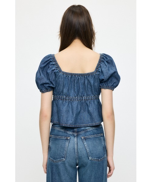MOUSSY（マウジー）の「【26年SS新作】DENIM PUFF ブラウス（シャツ/ブラウス・レディース・ブルー/ワンウォッシュ/ホワイト・FREE）」の10枚目の写真