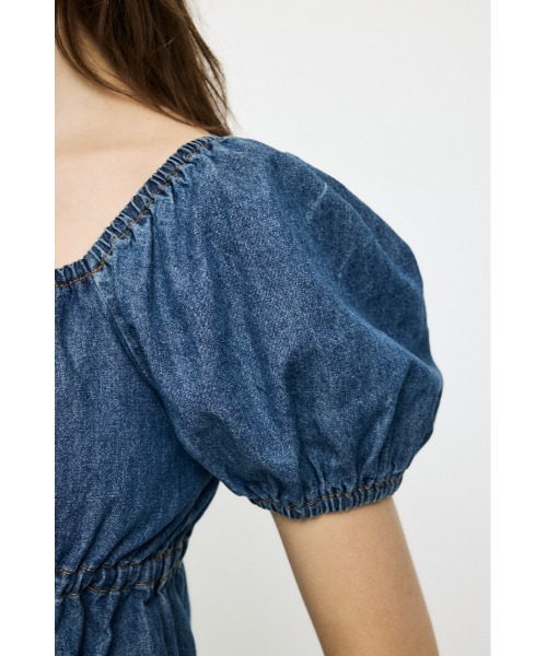 MOUSSY（マウジー）の「【26年SS新作】DENIM PUFF ブラウス（シャツ/ブラウス・レディース・ブルー/ワンウォッシュ/ホワイト・FREE）」の13枚目の写真