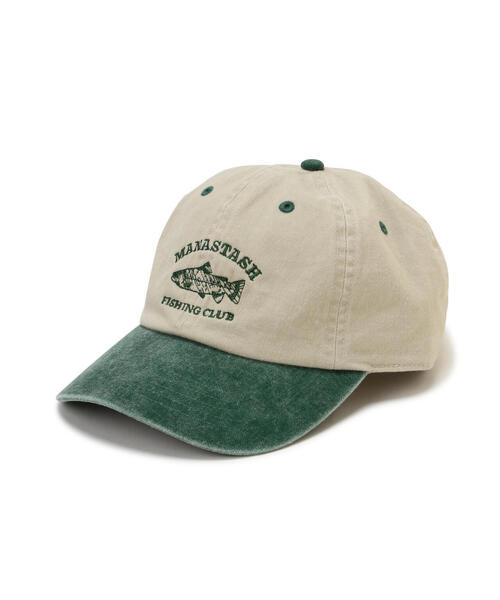 MANASTASH（マナスタッシュ）の「MANASTASH/マナスタッシュ　FISHING CLUB CAP（キャップ・メンズ・モスグリーン/ブルー/ブラック・F）」の4枚目の写真