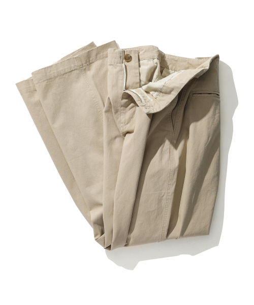DECET(デケト)の「Officer Semi Wide Pants DCPT069Beige(その他パンツ・メンズ・その他・34/26/30/32/28)」の2枚目の写真