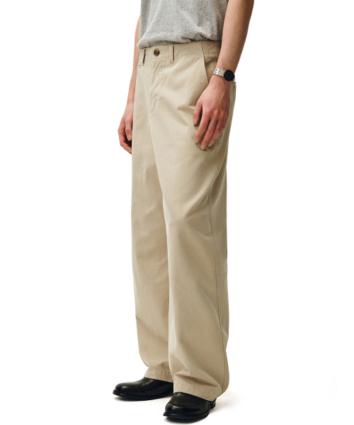 DECET(デケト)の「Officer Semi Wide Pants DCPT069Beige(その他パンツ・メンズ・その他・34/26/30/32/28)」の5枚目の写真