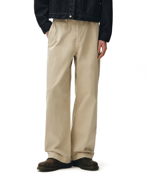 DECET(デケト)の「Officer Semi Wide Pants DCPT069Beige(その他パンツ・メンズ・その他・34/26/30/32/28)」の11枚目の写真