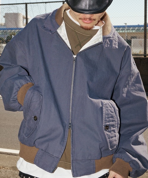 Perushu(ペルーシュ)の「Vintagelike Double Pocket Jacket/ヴィンテージライクダブルジップジャケット(ブルゾン・メンズ・ブラウン/ブラック/ブルーグレー・LARGE/MEDIUM/SMALL)」の9枚目の写真