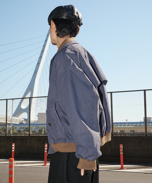 Perushu(ペルーシュ)の「Vintagelike Double Pocket Jacket/ヴィンテージライクダブルジップジャケット(ブルゾン・メンズ・ブラウン/ブラック/ブルーグレー・LARGE/MEDIUM/SMALL)」の11枚目の写真