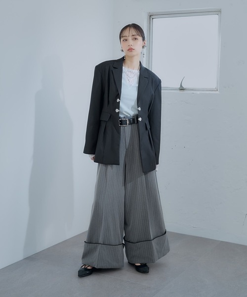 HARE(ハレ)の「ジャガードキリカエフラットパンプス(HARE)(パンプス・レディース・ブラック・MEDIUM/LARGE)」の2枚目の写真