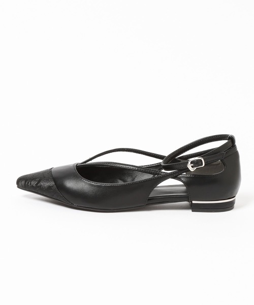 HARE(ハレ)の「ジャガードキリカエフラットパンプス(HARE)(パンプス・レディース・ブラック・MEDIUM/LARGE)」の7枚目の写真