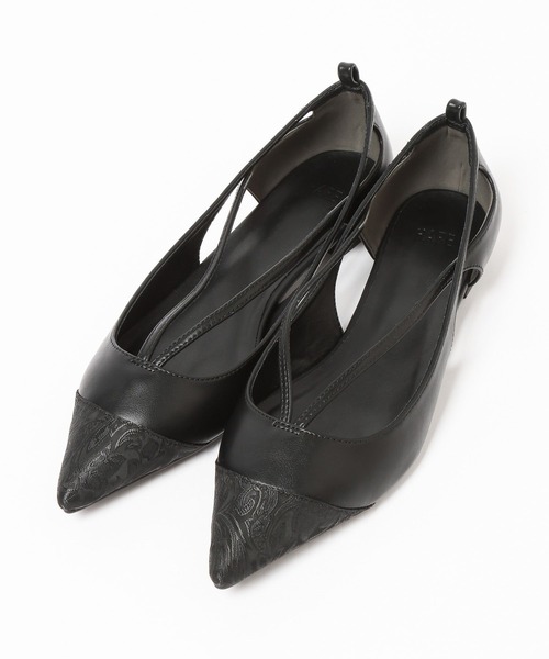 HARE(ハレ)の「ジャガードキリカエフラットパンプス(HARE)(パンプス・レディース・ブラック・MEDIUM/LARGE)」の11枚目の写真