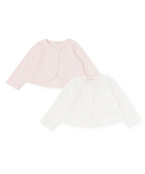 sense of wonder（センスオブワンダー）の「サークル天竺ボレロ（カーディガン/ボレロ・キッズ・オフホワイト/ピンク・110cm/100cm/90cm/80ｃｍ/130cm/120cm）」の8枚目の写真