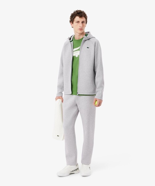 LACOSTE(ラコステ)の「ダブルフェイススウェットジップフーディー(パーカー・メンズ・ブラック/グレー・5/3/4)」の9枚目の写真